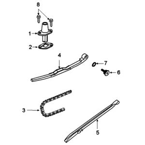 Catena di distribuzione - Guide catena originali Peugeot Kisbee Euro 4 2018 → Distribuzione - Peugeot-Kisbee rossa