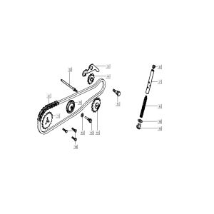 Catena di distribuzione - Guidacatena Kymco K-Pipe 4 tempi nero lucido