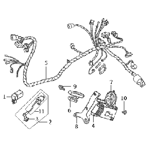 Albero portacavi Sym DD50 blu