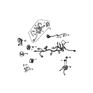 Cablaggio Sym Fiddle White WH8018P