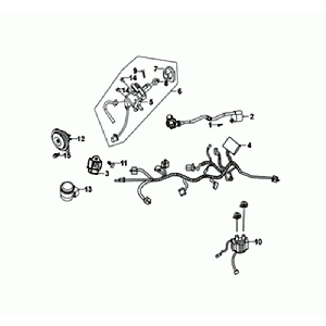 Cablaggio Sym Orbit II Euro 4 grigio opaco