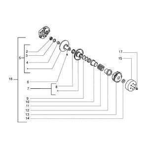 Frizione - Scatola giunto AC a 2 tempi Piaggio Zip RST 50