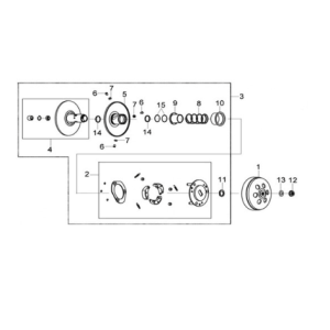 Driven pulley Sym Joymax Z 125 E4