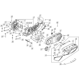 Carter - Coperchio carter Kymco New Downtown 350i ABS