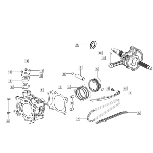 Cilindro - Albero motore Kymco New Downtown 350i ABS