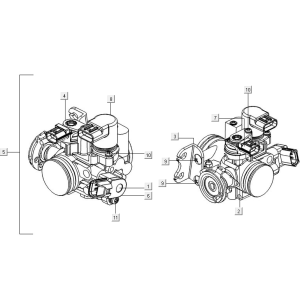 Corpo acceleratore Kymco New Downtown 350i ABS