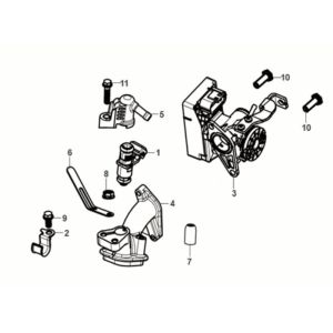 ECU - Corpo farfallato - Iniettore - Collettore di aspirazione Sym Fiddle IV 50 Euro 5