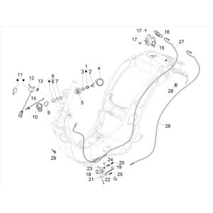 Parti elettriche - Blocchetto di accensione Vespa Elettrica 25km/h SCH Euro 5 2021