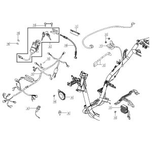 Cablaggio - Interruttore di accensione - Regolatore di tensione Agility 16+ 125 Argento metallizzato opaco