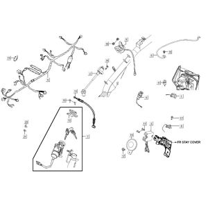 Cablaggio - Blocchetto di accensione - Regolatore di tensione Agility CITY 16 125