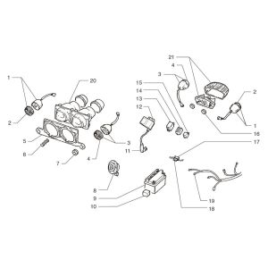 Parti elettriche Beta Ark-k 50 2-stroke LC 2004 blu