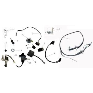 Ricambi elettrici China Touring blu