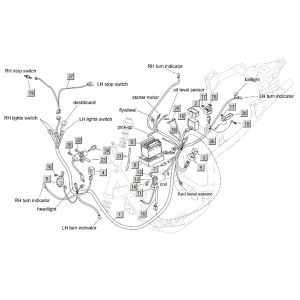 Cablaggio - Blocchetto di accensione - Parti elettriche Aprilia Habana 2 tempi (motore Morini) 1999-2004