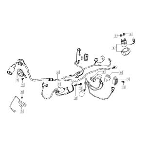Parti elettriche Kymco Activ 50 4 tempi rosso-nero