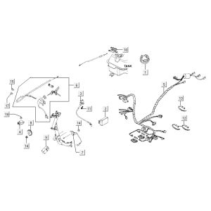 Ricambi elettrici Kymco Agility 10' 4-stroke bianco argento