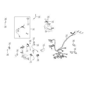 Parti elettriche bianche a 4 tempi Kymco Delivery