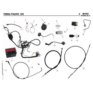 Ricambi elettrici Rieju Pacific 125 grigi a 2 tempi