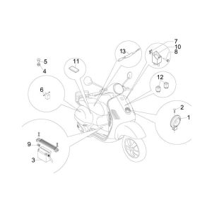 Ricambi elettrici Vespa LX 50 4 tempi 4V 45km/h