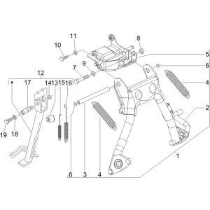 Cavalletto centrale Vespa LXV 50 2 tempi