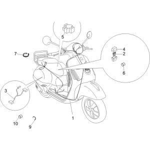 Cablaggio 2 tempi per Vespa LXV 50