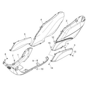 Sottospoiler Piaggio Fly 50 4 tempi AC nero 94