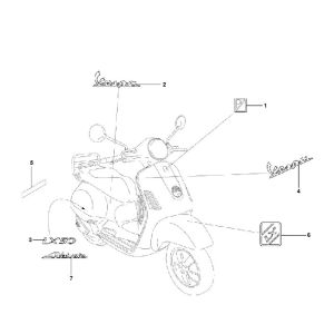 Stemmi - Adesivi Vespa LX 50 4 tempi 4V 45km/h