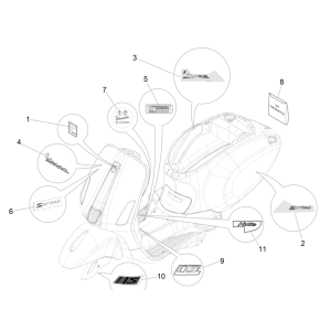Stemmi - Adesivi Vespa Sprint 4 tempi 3V Euro 4