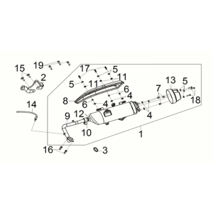 EXH. muffler Sym Joymax Z 125i E5 2022