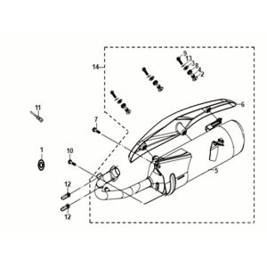 Scarico Sym Fiddle IV 50 Euro 5