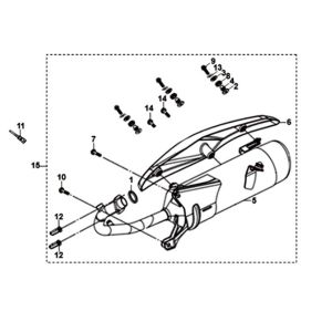 Exhaust muffler Sym Orbit II 125i E4