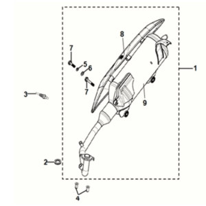 Silenziatore di scarico Sym Orbit III 50 E5