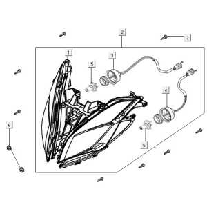 Fanale anteriore Kymco New Downtown 350i ABS