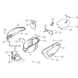 Parabrezza per moto - Scatola porta casco - portapacchi posteriore Kymco New Like 150i Euro 4