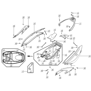 Parabrezza per moto - Scatola porta casco - portapacchi posteriore Kymco Xciting 500R EVO