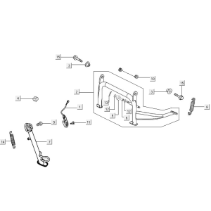 Cavalletto centrale - Cavalletto laterale Kymco New Downtown 350i ABS