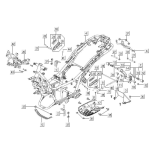 Parti del telaio in ABS Kymco New Downtown 350i