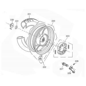 Ruota posteriore - Ganasce freno BTC F22