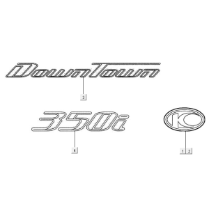Emblemi - Adesivi Kymco New Downtown 350i ABS
