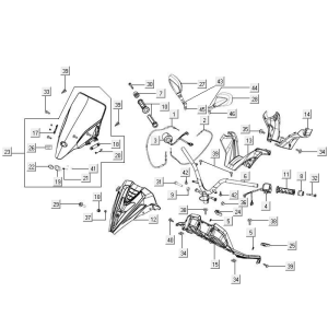 Volante - Componenti dello sterzo - Kymco New Downtown 350i ABS