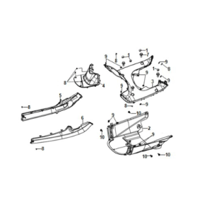 Pannello a pavimento - copertura laterale Sym E-Fiddle Icy White (WH8028P)