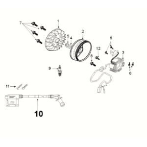 Flywheel magneto Peugeot Django 125 EFI E5 2021-2022