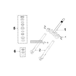 Fork steering Peugeot Tweet 125i E5 FL 2023-2025