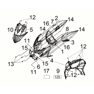 FR. cover Sym Joymax Z 125i E5 2022 SUBMARINE GREY (GY7547UL)