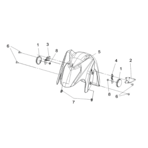 FR. fender Sym Joymax Z 125 E4 RED (R-010CA)