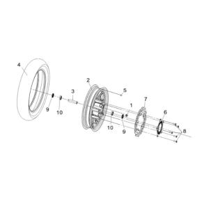 FR. wheel Sym Joymax Z 125 E4
