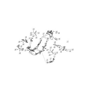 Ricambi telaio Kymco Super9 50 2 tempi AC nuovo modello argento - nero