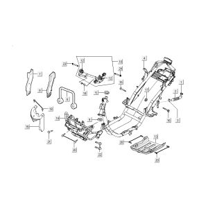 Telaio - Sospensione del motore Kymco Grand Dink 2 tempi Silver