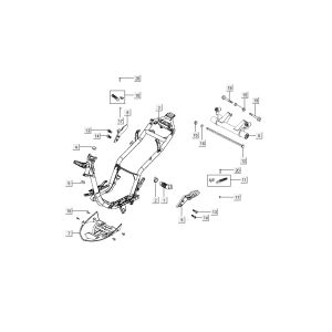 Telaio - Sospensione del motore Kymco Super8 50 4 tempi 2007-2009 arancione