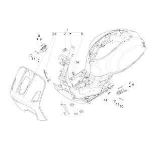 Telaio Vespa GTS 125 IE giallo lime 928/A