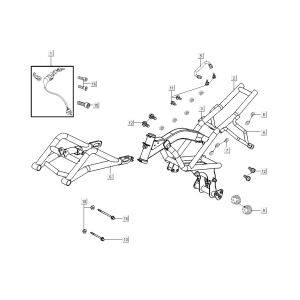 Telaio - Blocchetto di accensione Kymco K-Pipe 4 tempi nero lucido